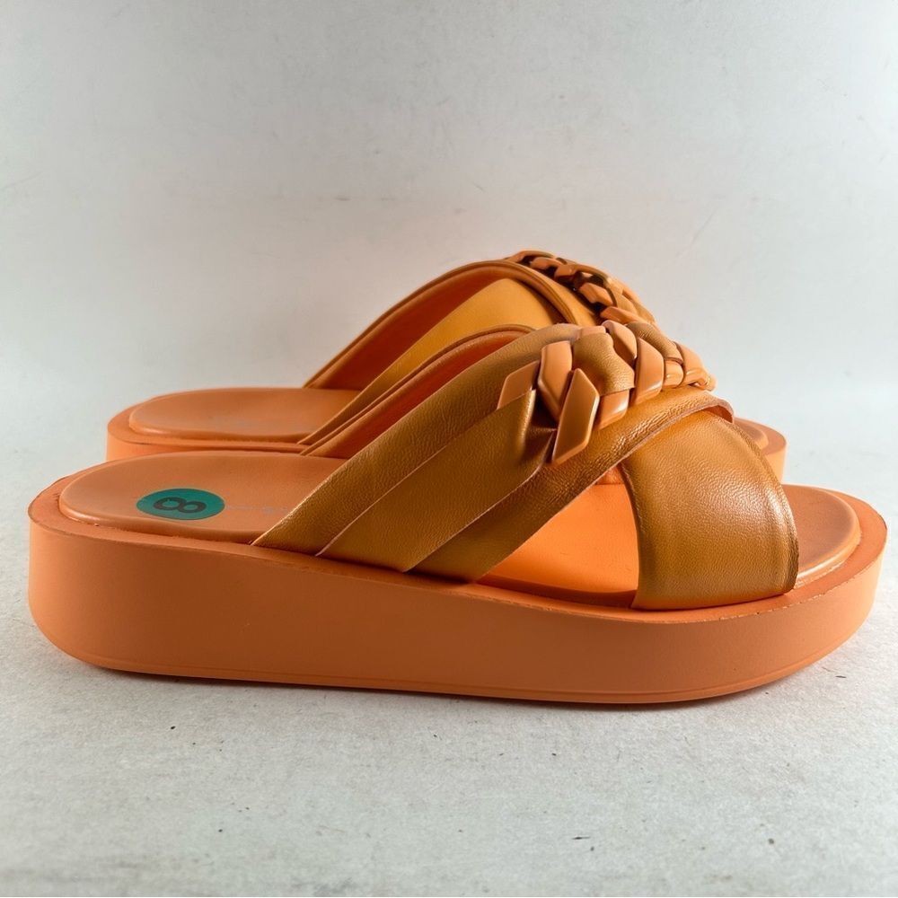 Vintage Havana Ariana Womens Sandals Leather Flip Flops Orange Size 8